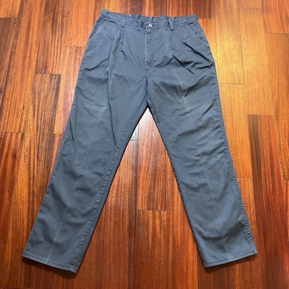 Vintage Wrangler Pants Mens 40x34 (39x33) Blue Pleated Made In USA 95WN 90s Y2K